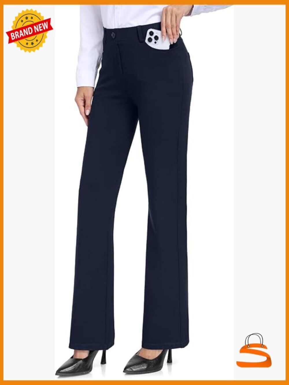 Tall Women's Bootcut Dress Pants 34/36/38 Inseam Work Yoga Stretch Slacks